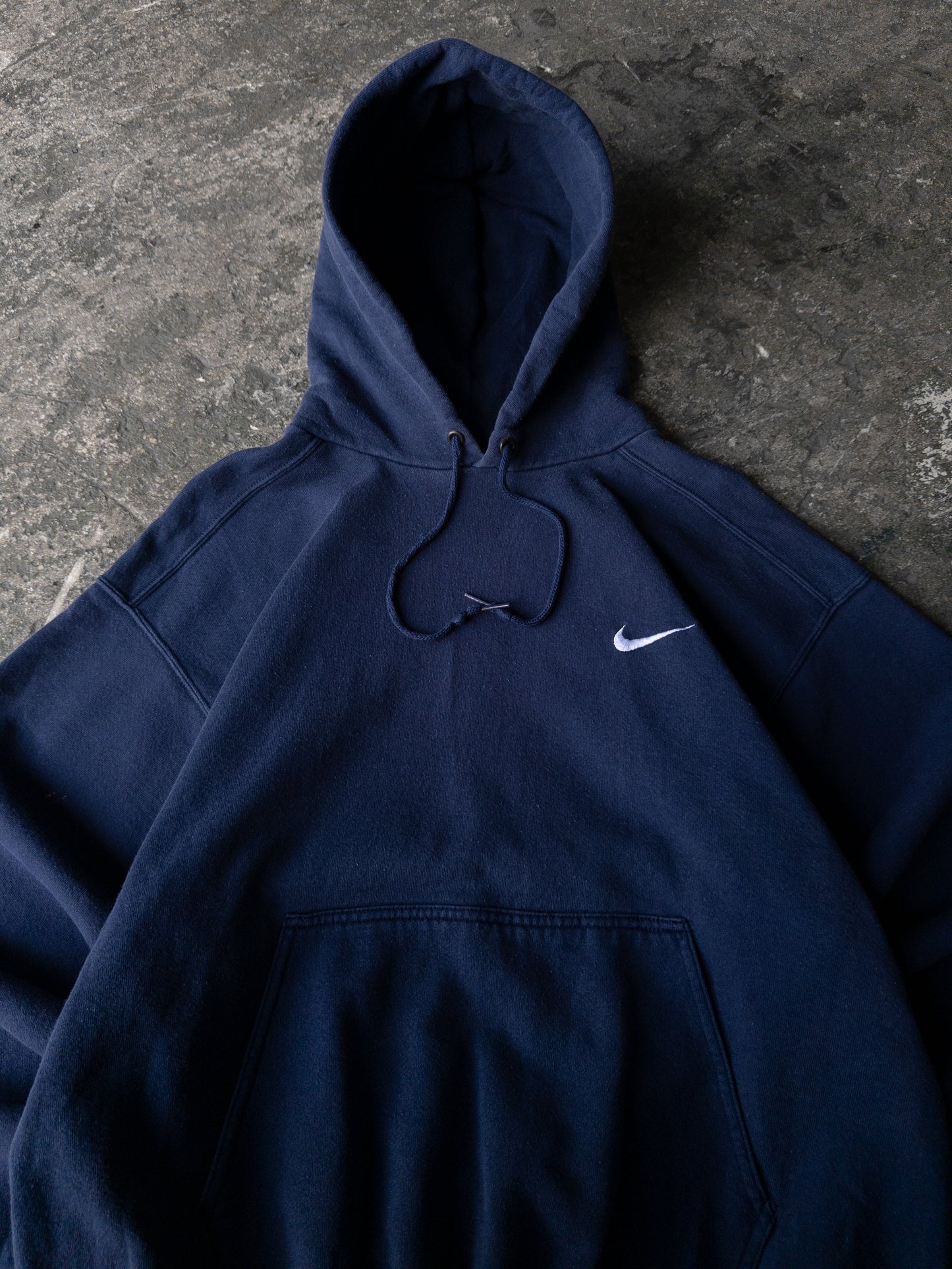 Vintage 90s Nike Navy Blue Hoodie - Medium