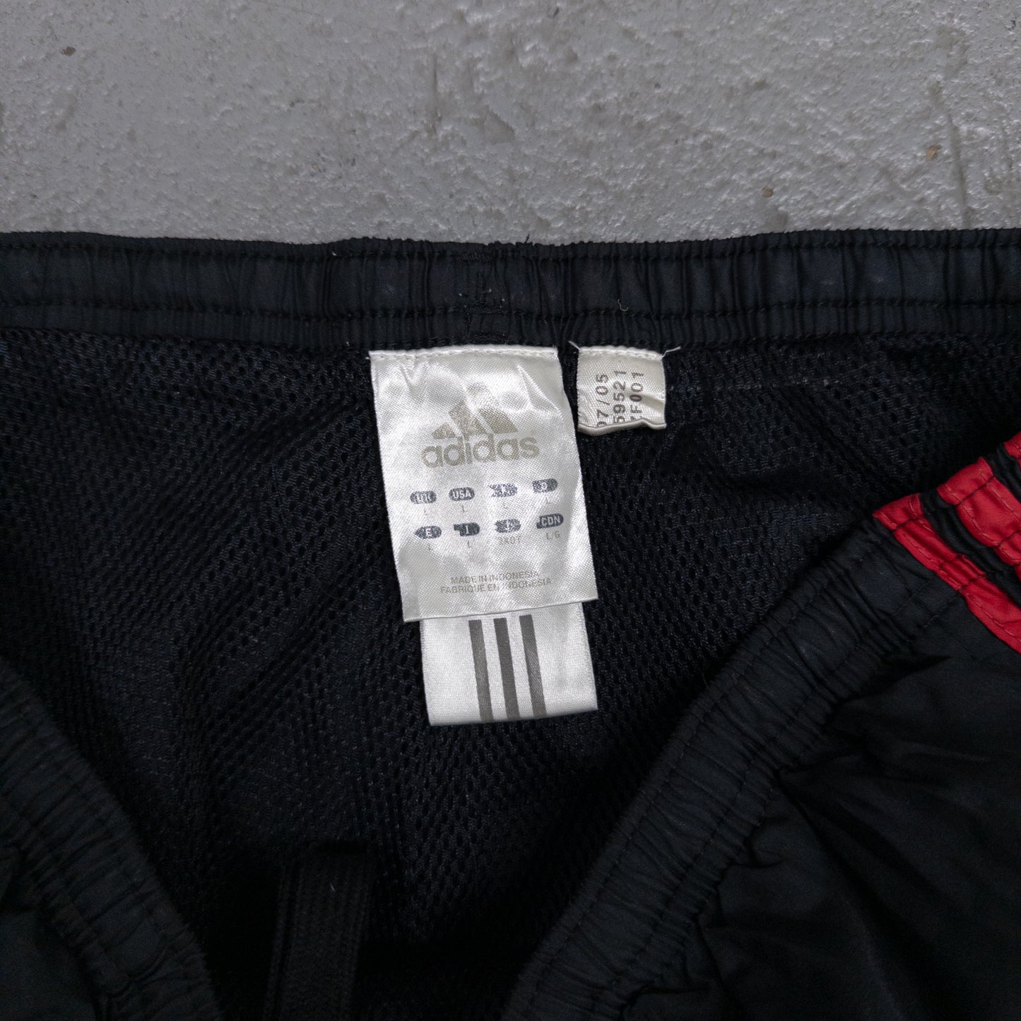Vintage 2000s Adidas Black Red Track Pants - L