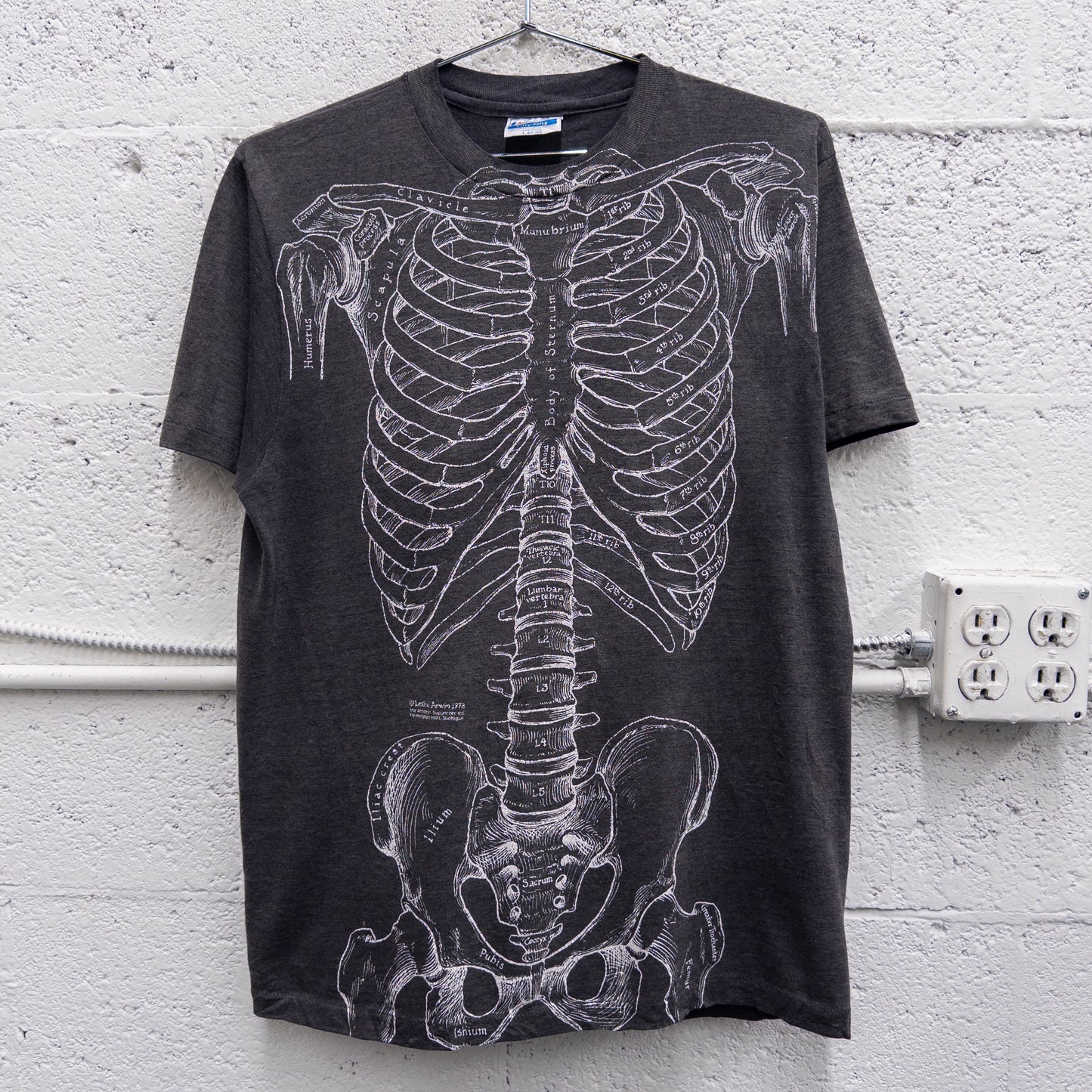 Vintage 70s Leslie Arwin Anatomy Art Tee - L