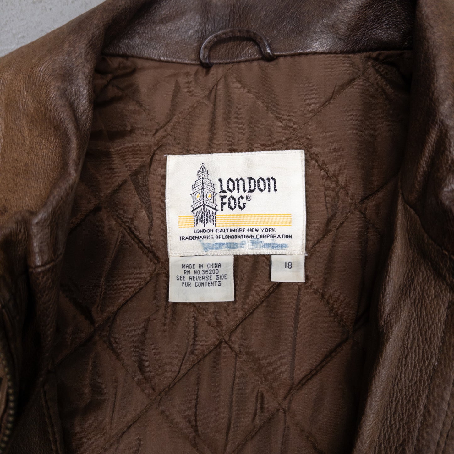 Vintage 90s London Fog Brown Genuine Leather Jacket - L