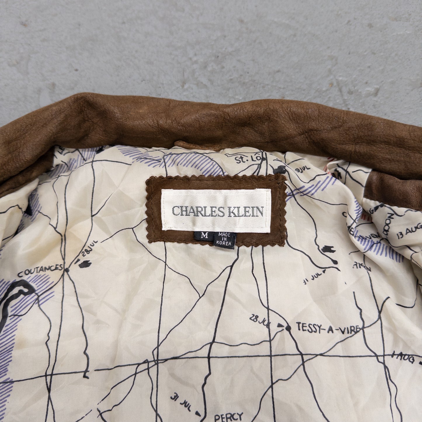 Vintage 90s Charles Klein Brown Genuine Leather Jacket - M