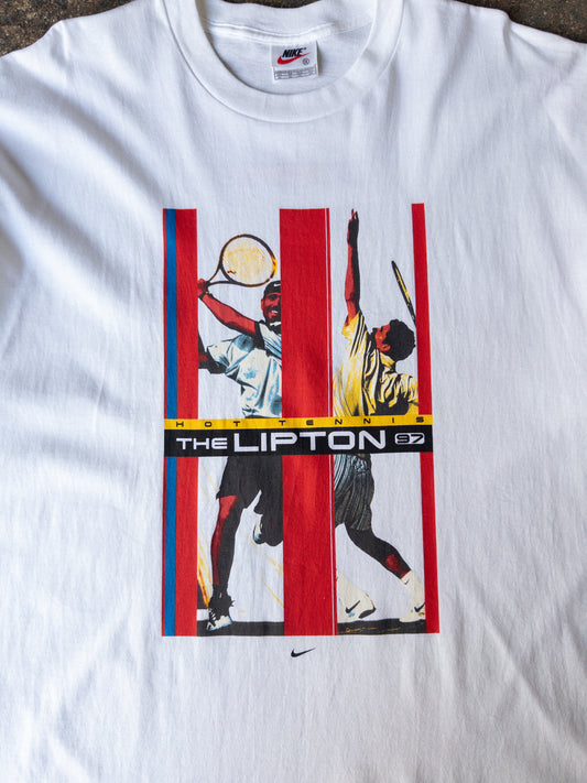 Vintage Nike The Lipton Hot Tennis 1997 Agassi vs Sampras Tee - XXL