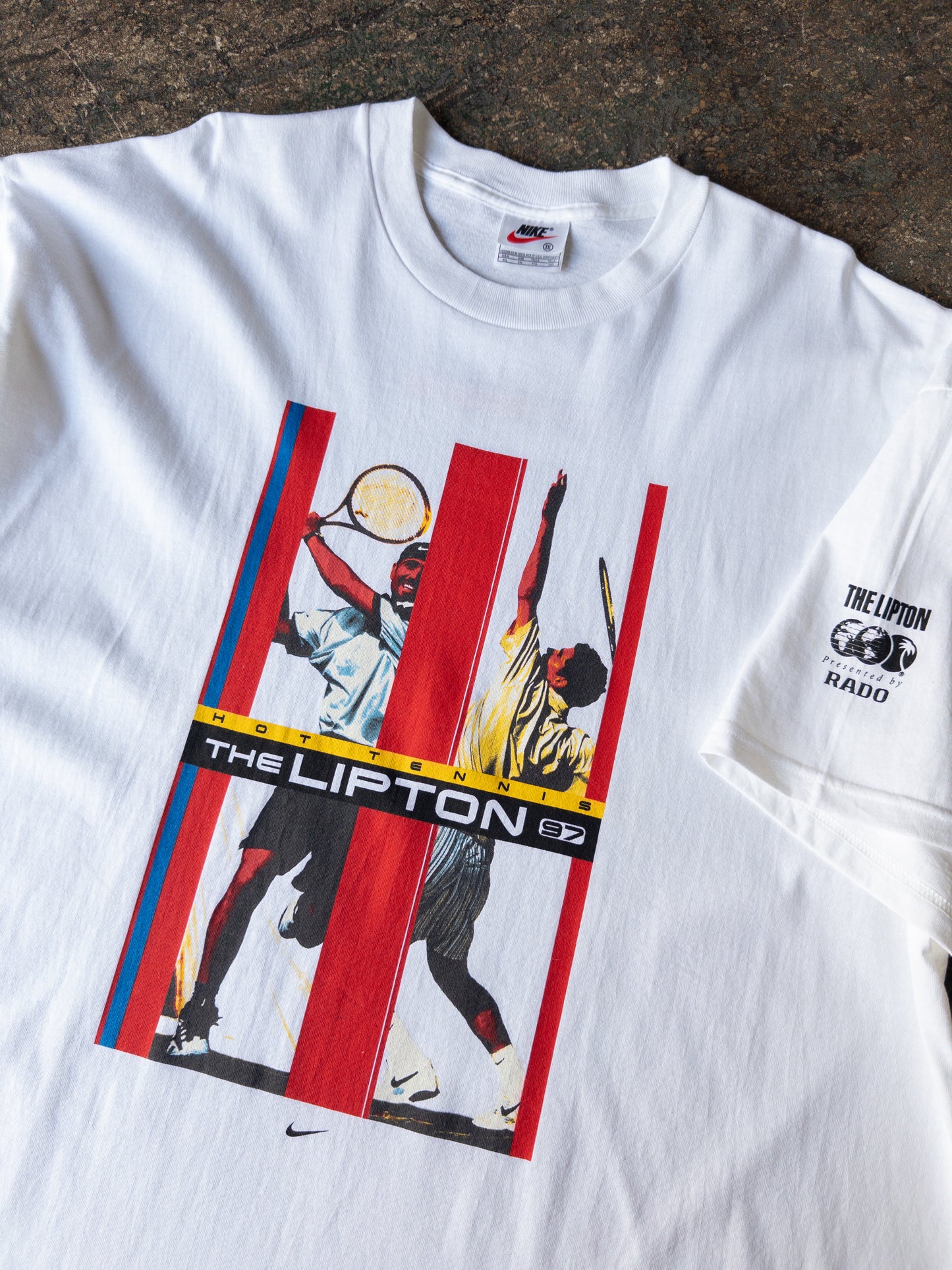 Vintage Nike The Lipton Hot Tennis 1997 Agassi vs Sampras Tee - XXL