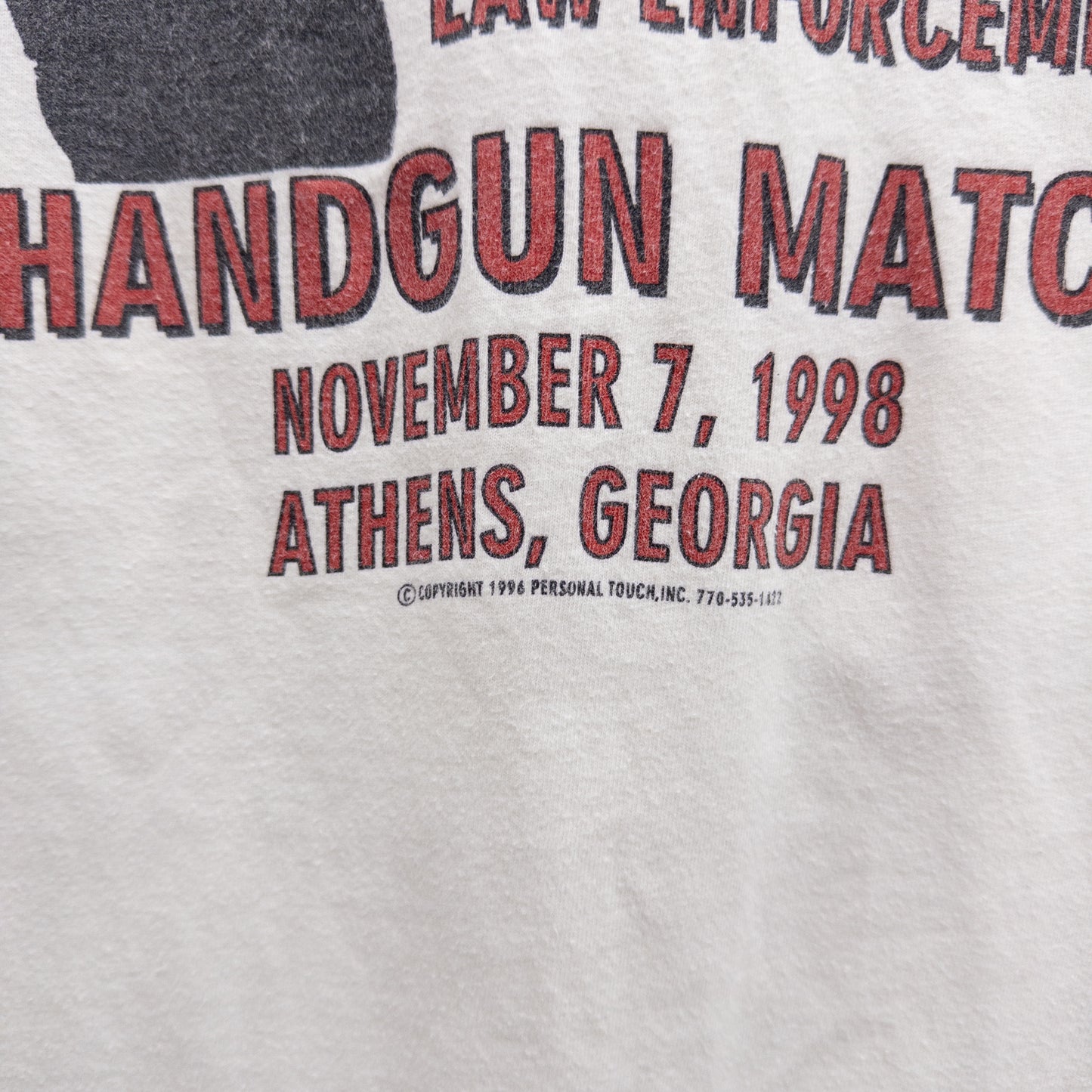 Vintage 90s Handgun Match Tee - XL