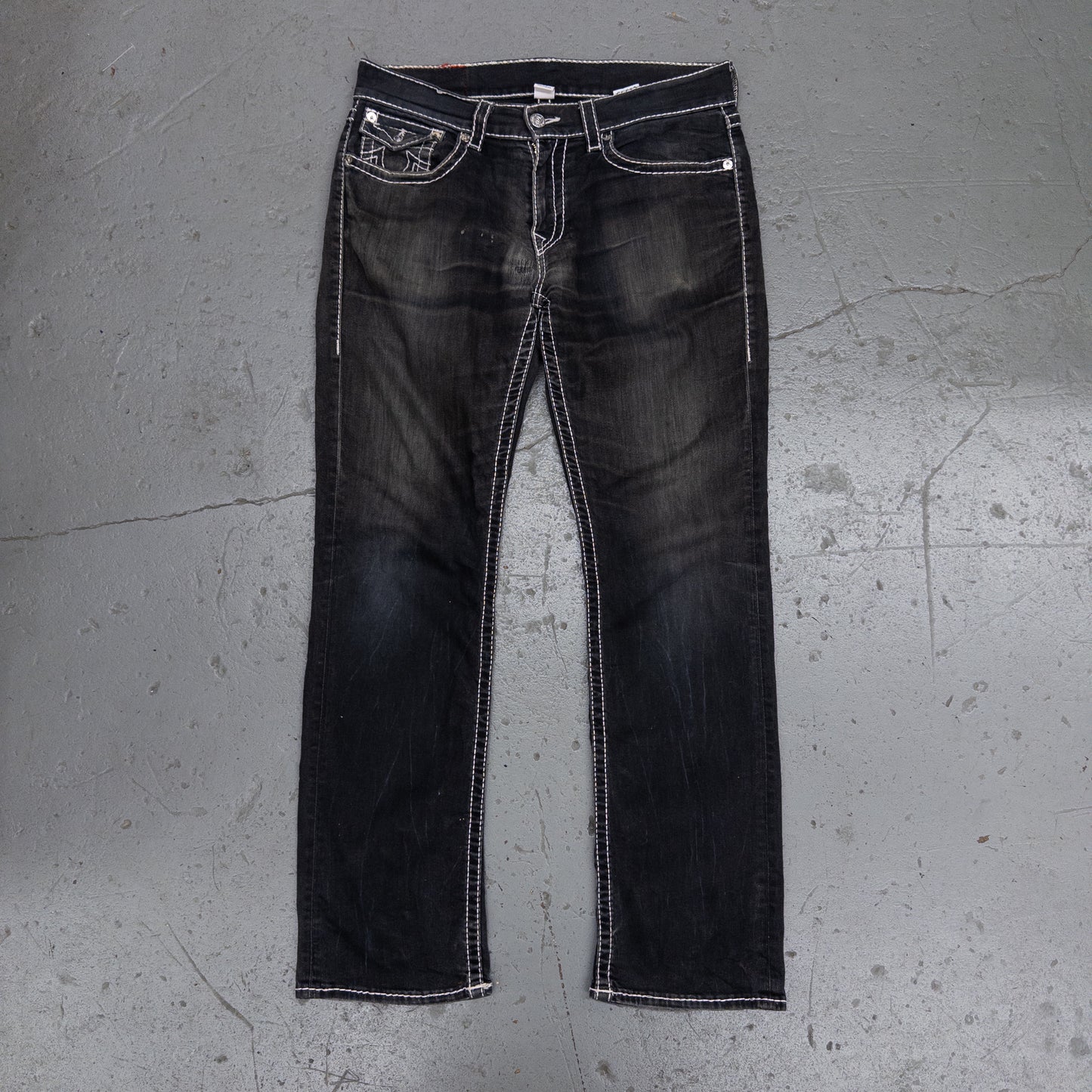 True Religion Black Denim Men's Jeans - 34