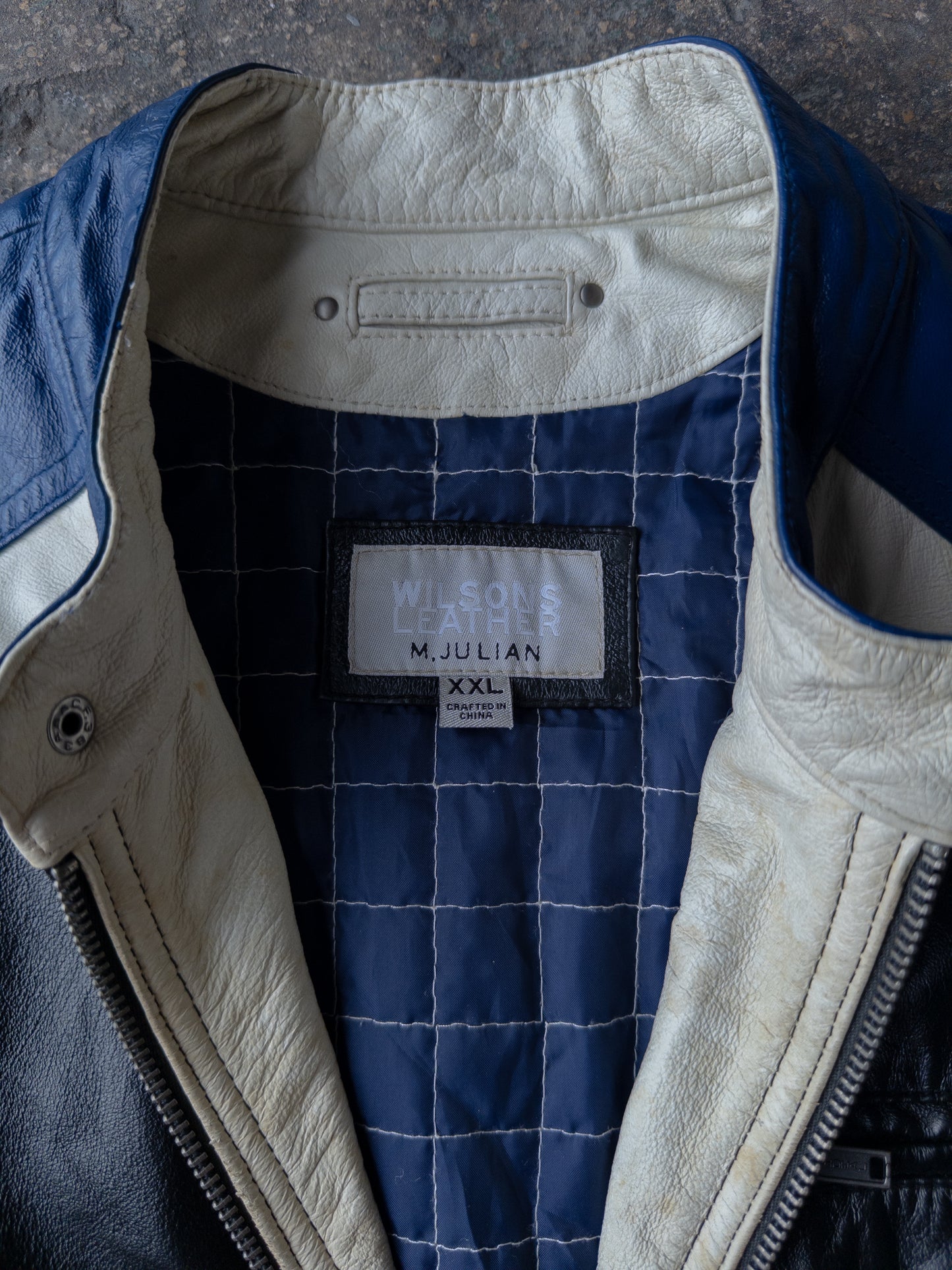 Vintage 90s Wilsons Leather Moto Racer Leather Jacket - XXL