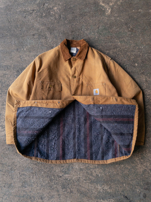 Vintage 90s Carhartt Blanket Lined Chore Coat - XL