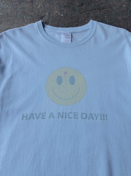 Vintage 2000s Smiley Face Headshot Tee - Large