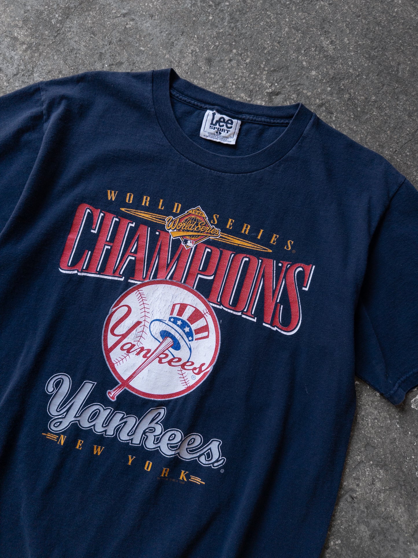 Vintage 90s New York Yankees World Series Tee - Large