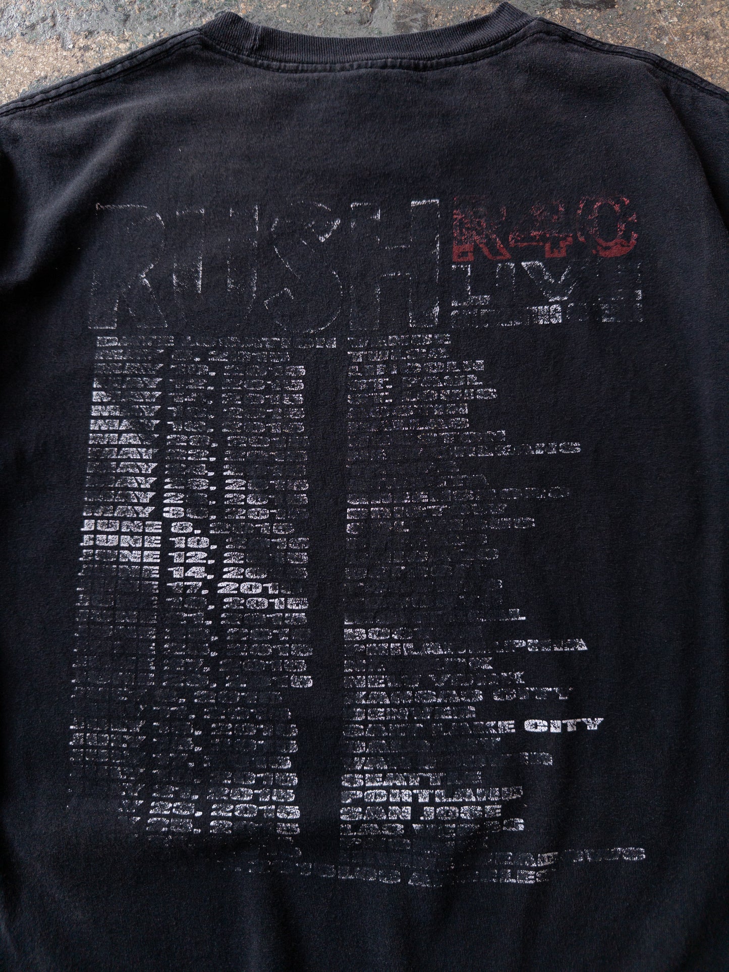 Rush R40 Anniversary Faded Band Tee - Medium