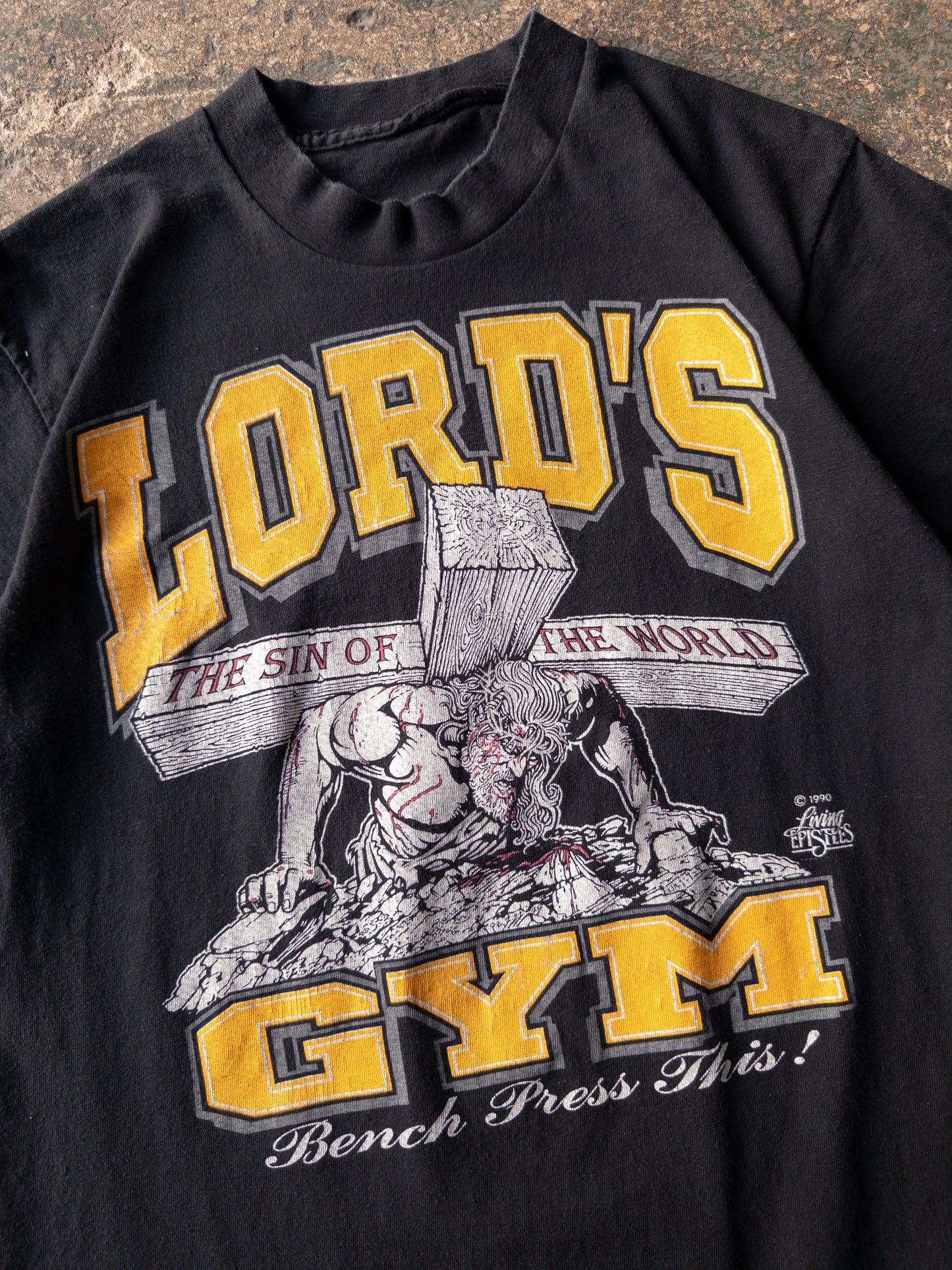Vintage 90s Lord's Gym Jesus Tee - Large