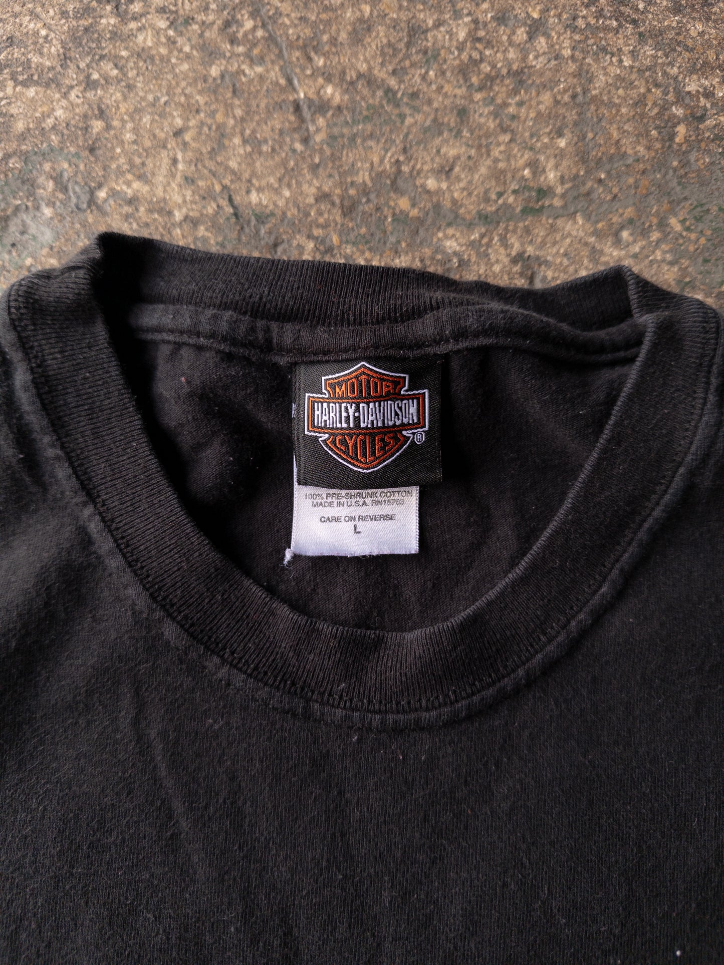 Vintage 2000s Harley Davidson Flames Cut Off Tee - Large