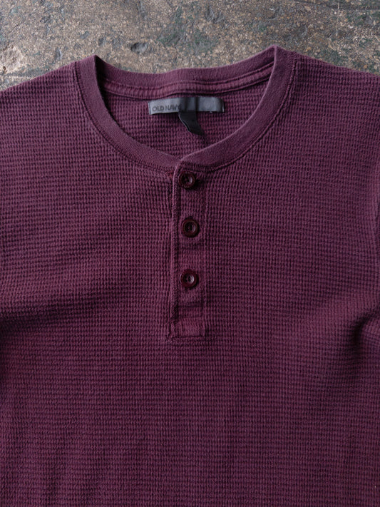 Vintage 2000s Old Navy Burgundy Thermal - Medium