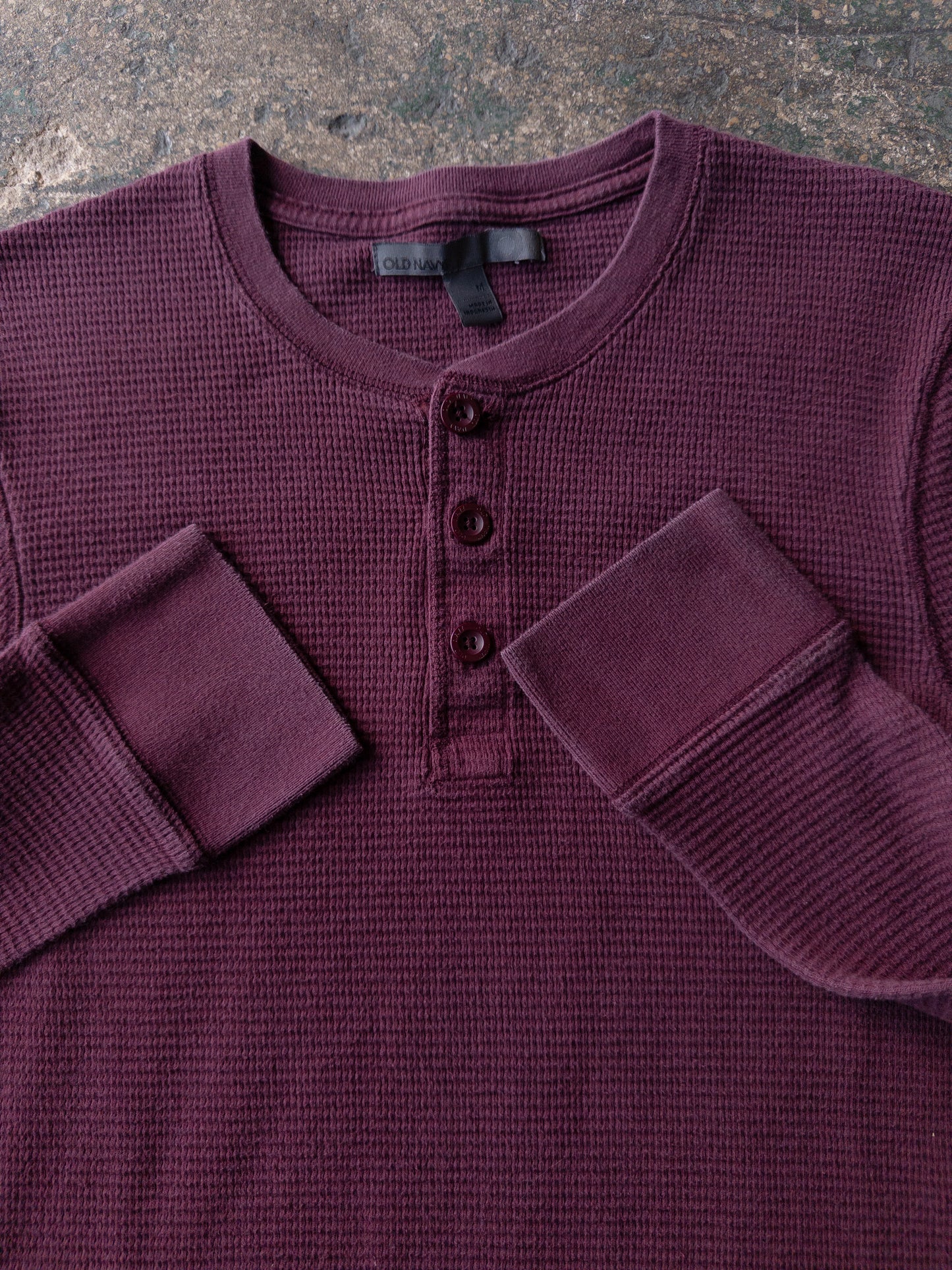 Vintage 2000s Old Navy Burgundy Thermal - Medium