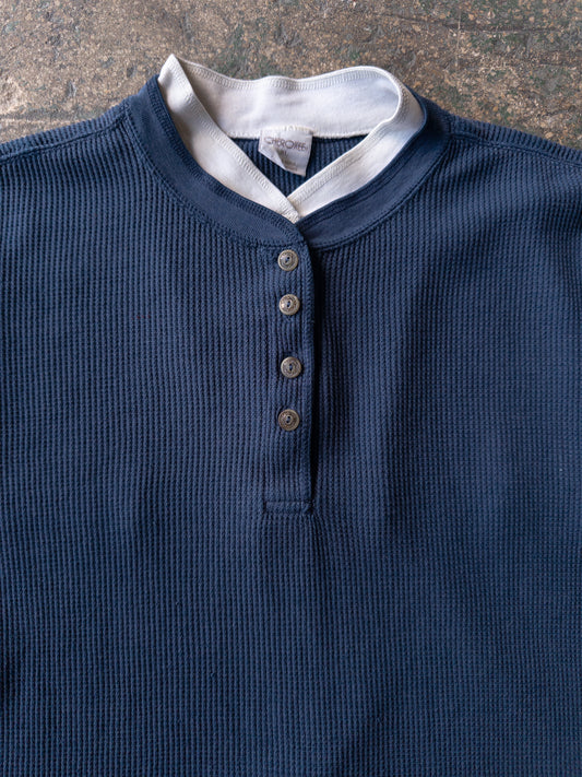 Vintage 2000s Cherokee Two Tone Blue Thermal - XL