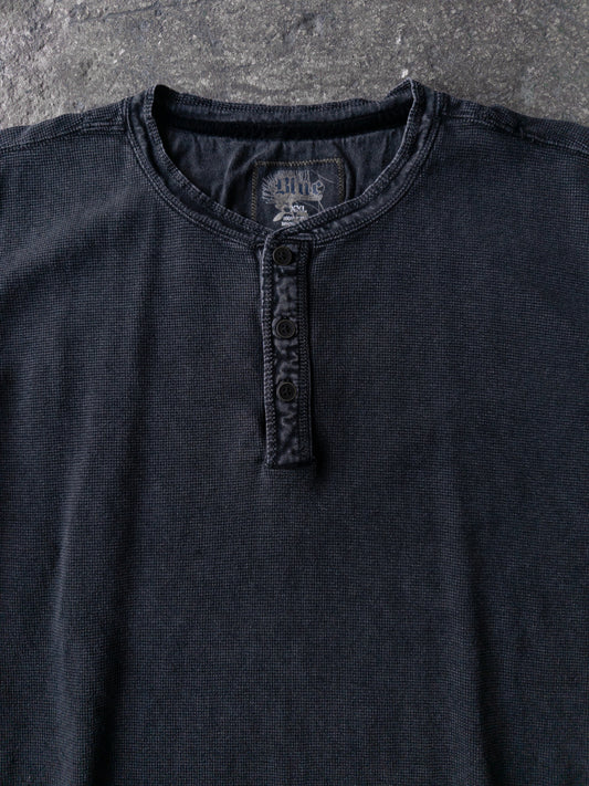 Vintage 2000s Faded Black Thermal - XXL