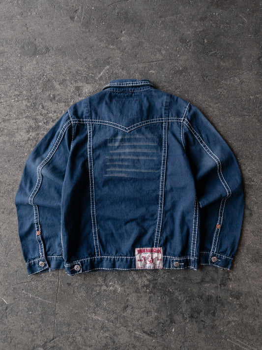 Vintage 2000s True Religion Joey Super T Denim Trucker Jacket - 3XL