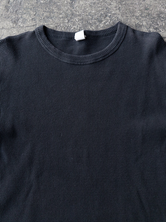 Vintage 90s Faded Black Thermal - XXL