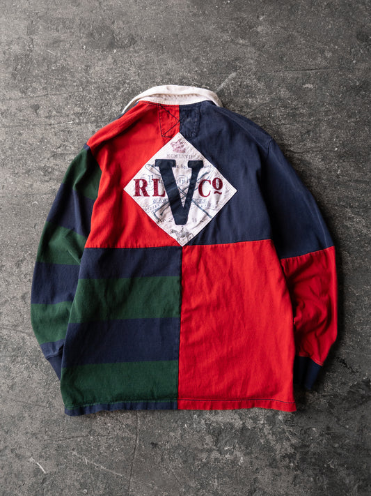 Vintage Polo Ralph Lauren Color Block Rugby Shirt - Medium