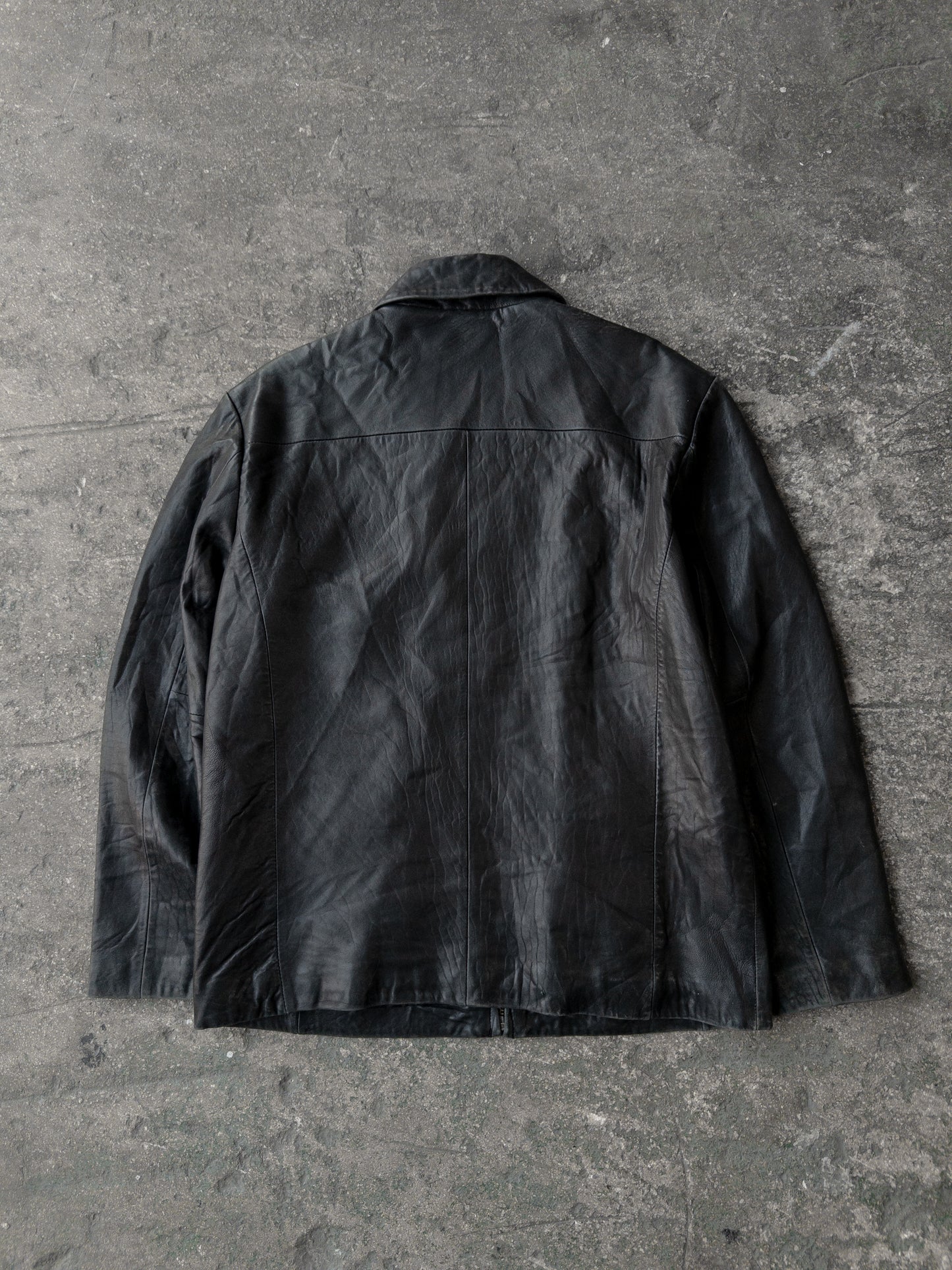 Vintage 2000s Merona Black Leather Jacket - Medium