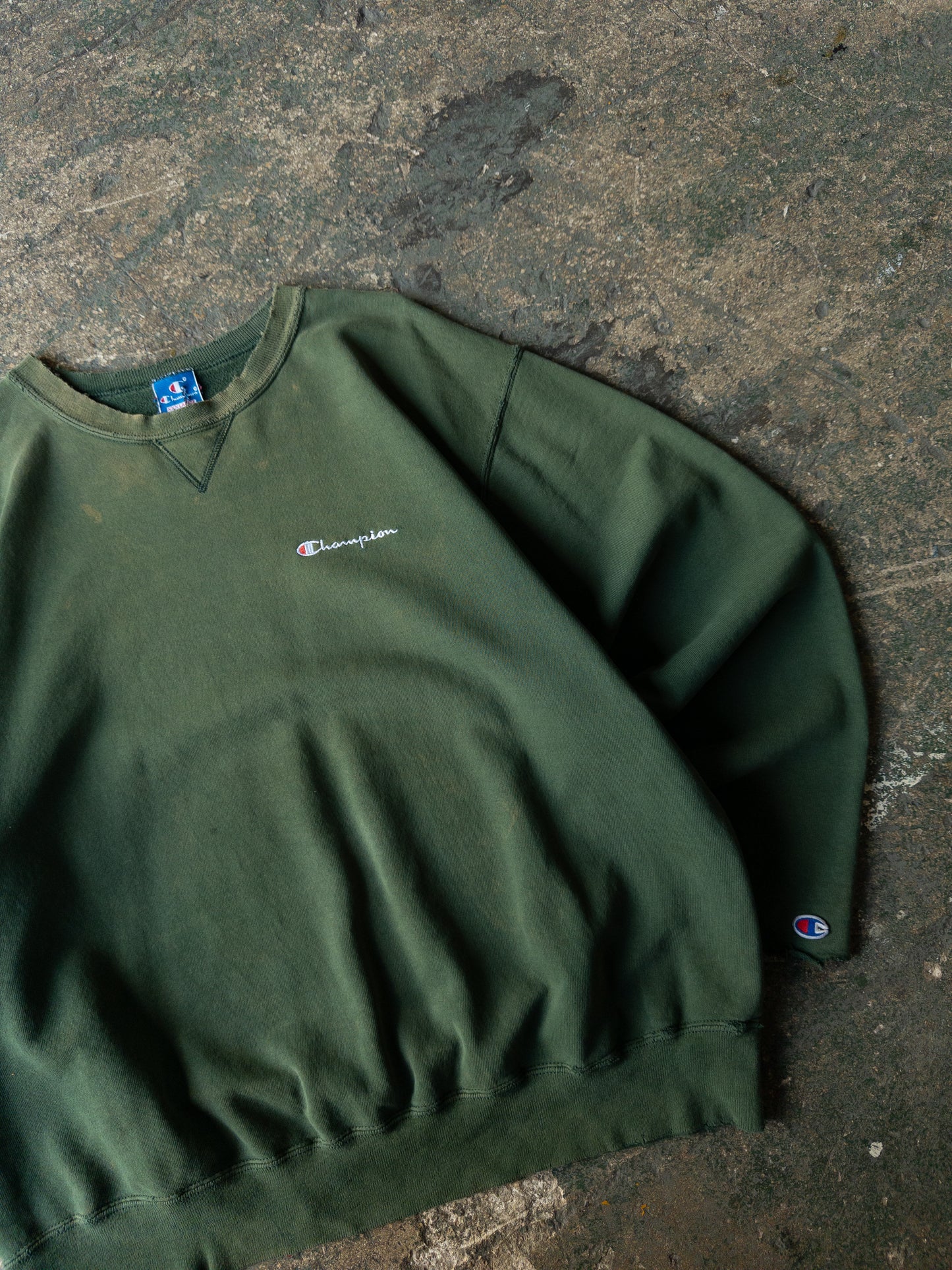 Vintage 90s Champion Distressed Sun Faded Crewneck - 3XL