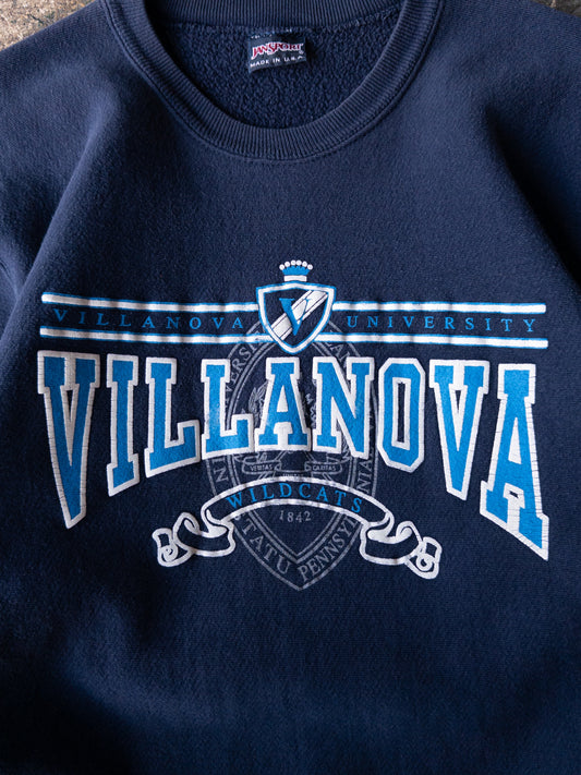 Vintage 90s Villanova University Heavyweight Crewneck - Large
