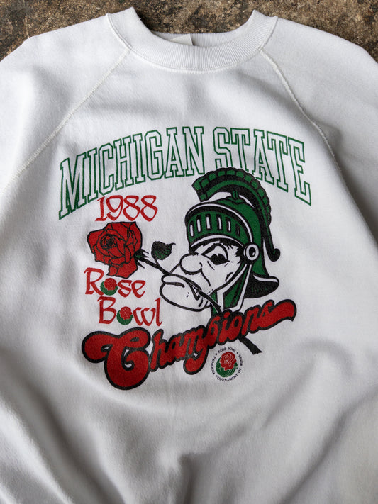 Vintage 80s Michigan State Rose Bowl Crewneck - XL