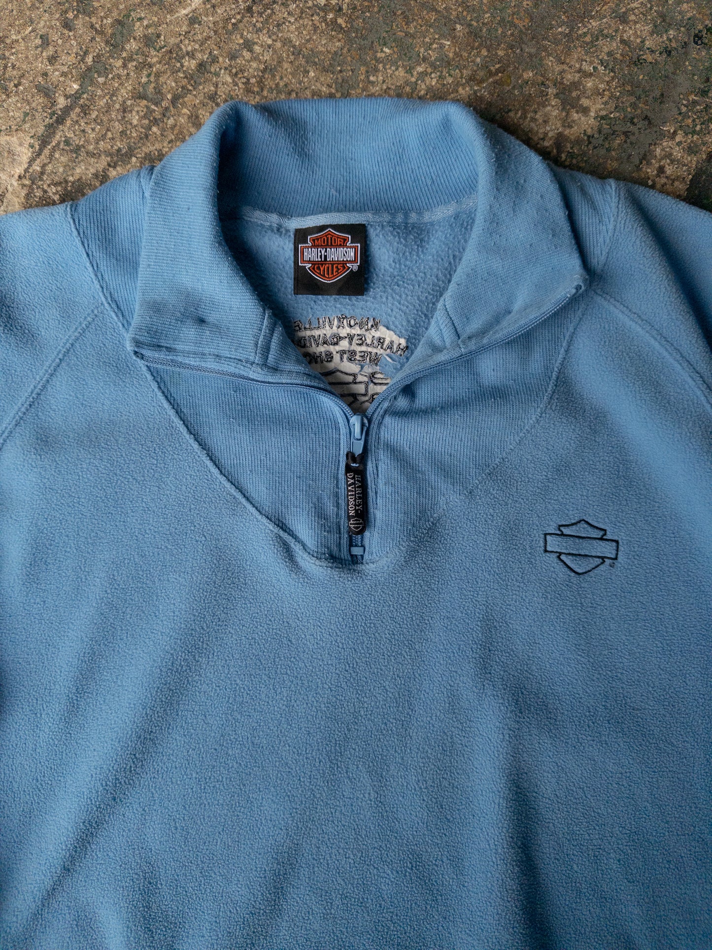 Vintage 2000s Harley Davidson Quarter Zip Fleece Sweatshirt - XL