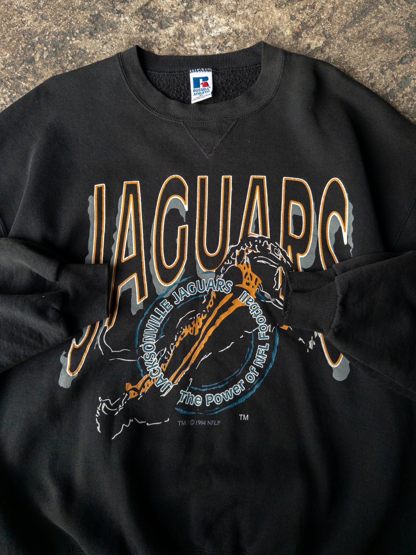 Vintage 90s Russell Athletic Jacksonville Jaguars Banned Logo Crewneck - XL