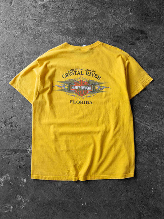 Vintage 2000s Harley Davidson Yellow Tee - XL