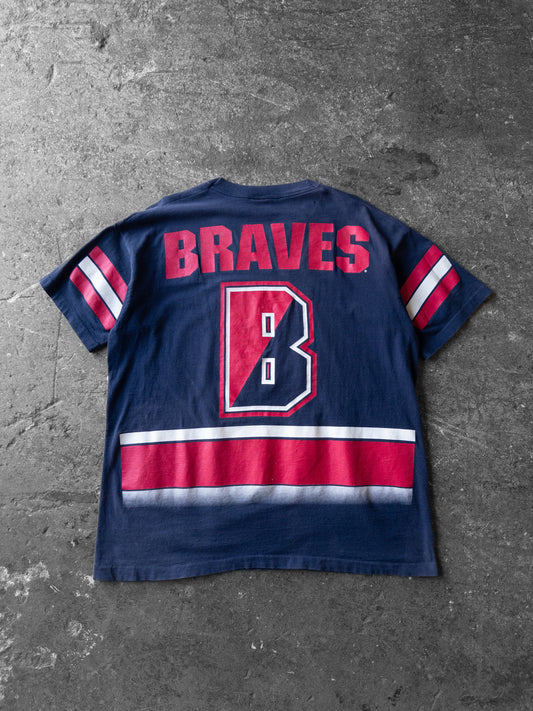 Vintage 90s Atlanta Braves AOP Salem Sportswear Tee - XL