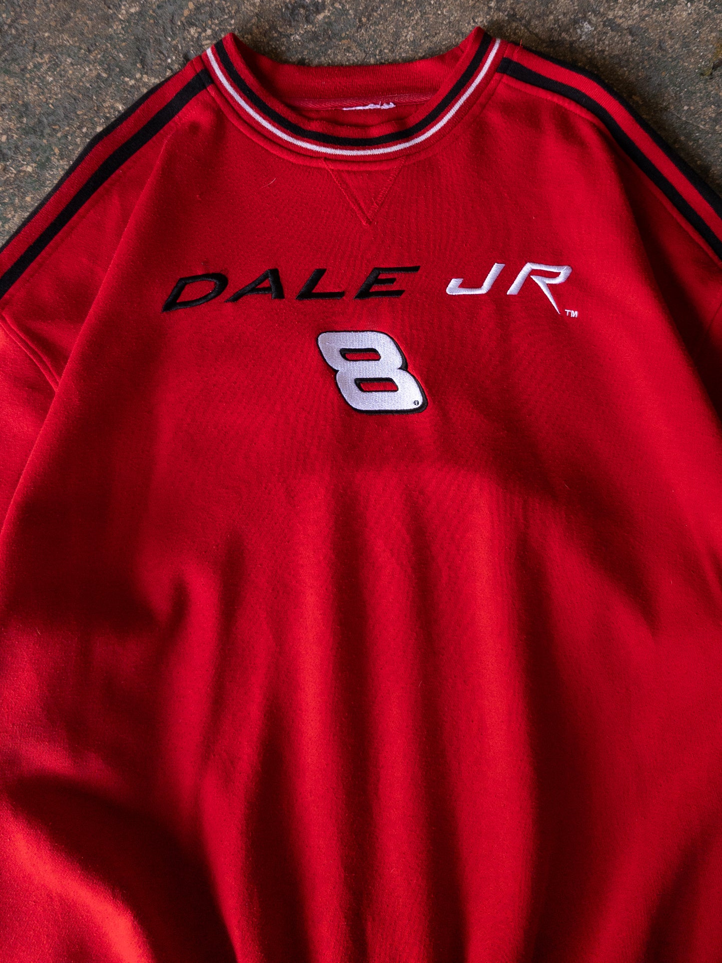 Vintage 2000s Dale Earnhardt Jr. Striped Crewneck - XXL