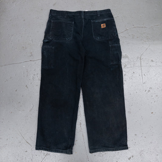 Vintage 2000s Carhartt Black Carpenter Pants - 38x30