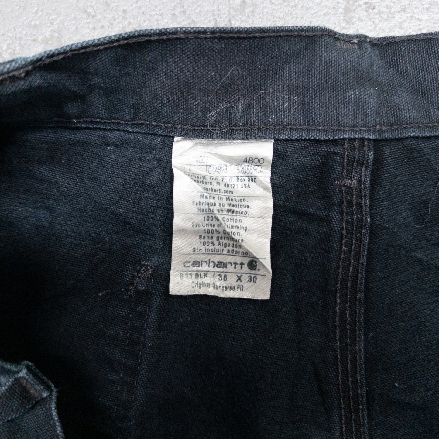 Vintage 2000s Carhartt Black Carpenter Pants - 38x30