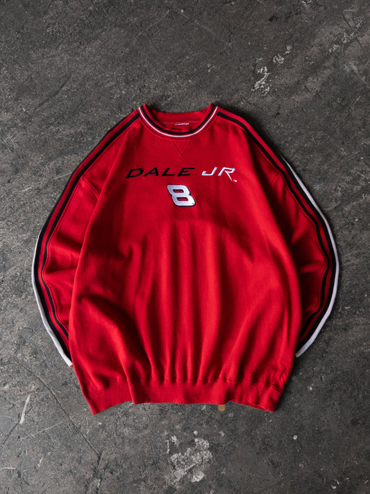 Vintage 2000s Dale Earnhardt Jr. Striped Crewneck - XXL