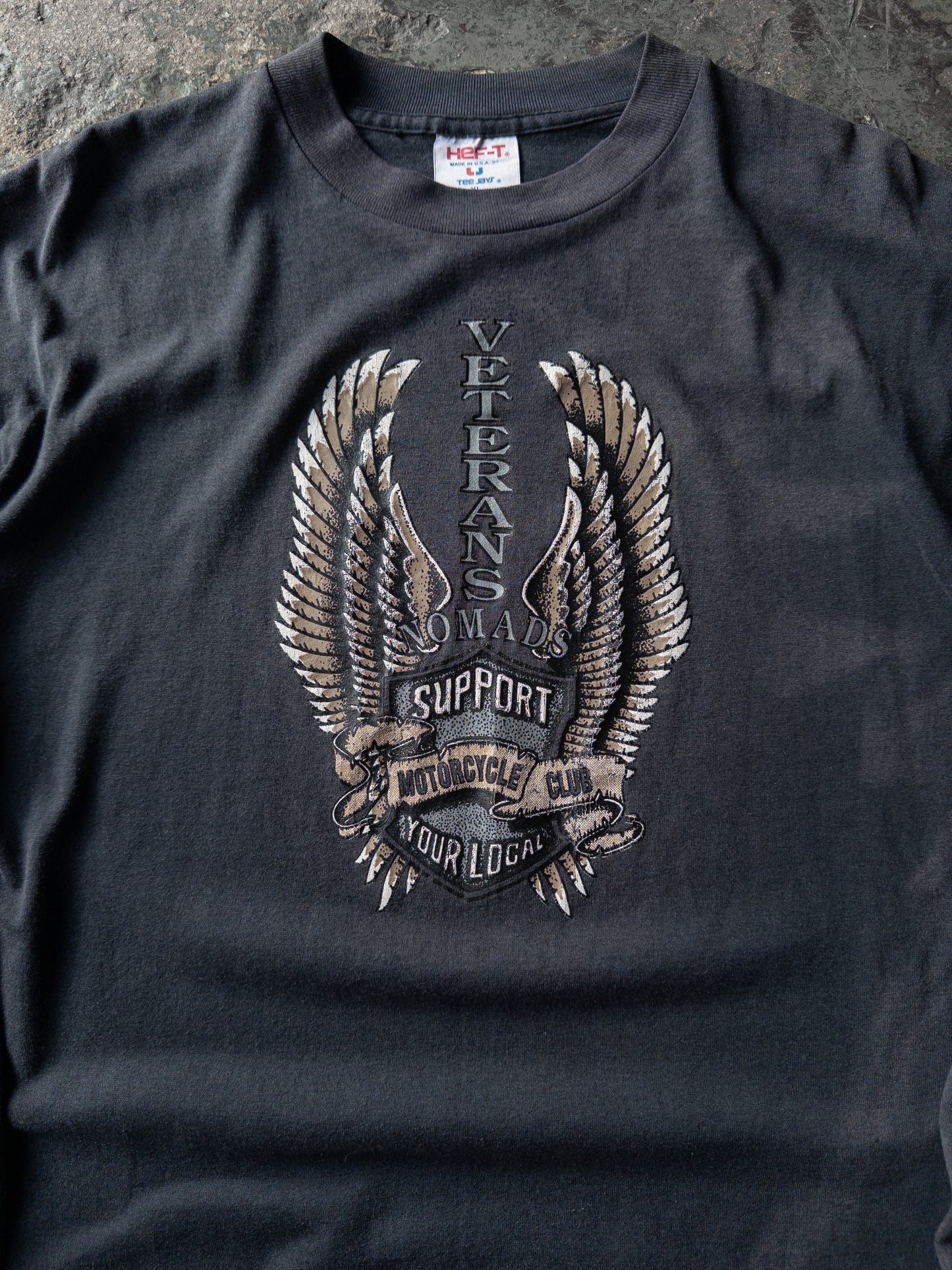 Vintage 80s POW MIA Biker Long Sleeve Tee - XL