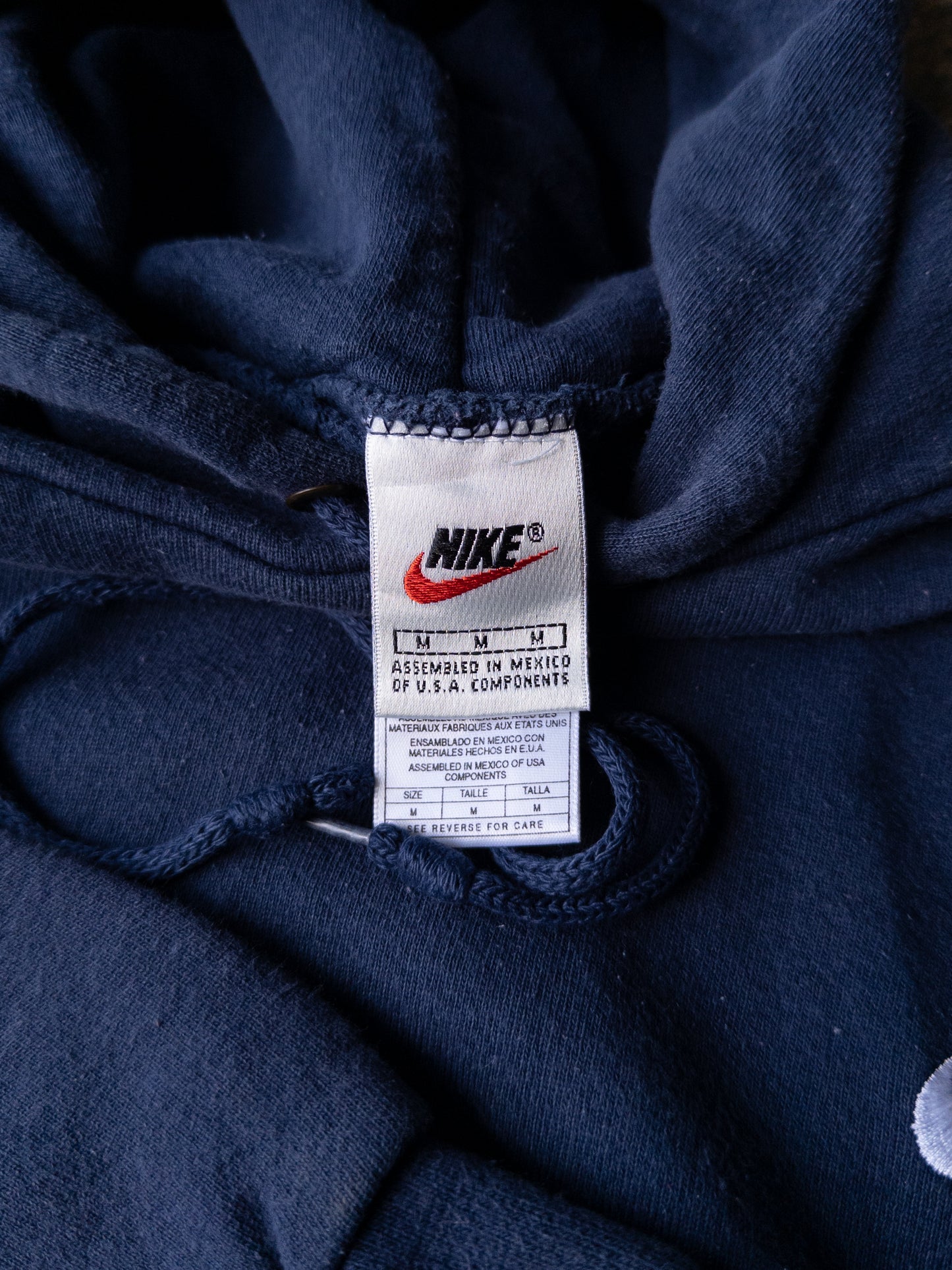 Vintage 90s Nike Navy Blue Hoodie - Medium