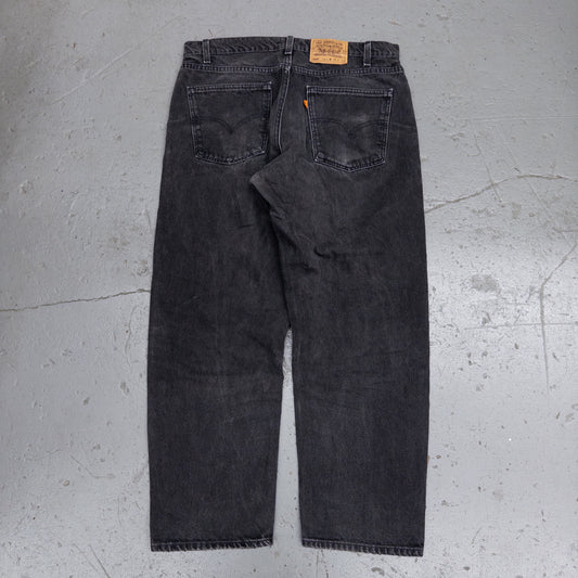Vintage 90s Levi’s 565 Orange Tab Black Men's Jeans - 36x30