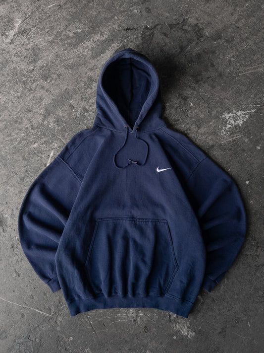 Vintage 90s Nike Navy Blue Hoodie - Medium