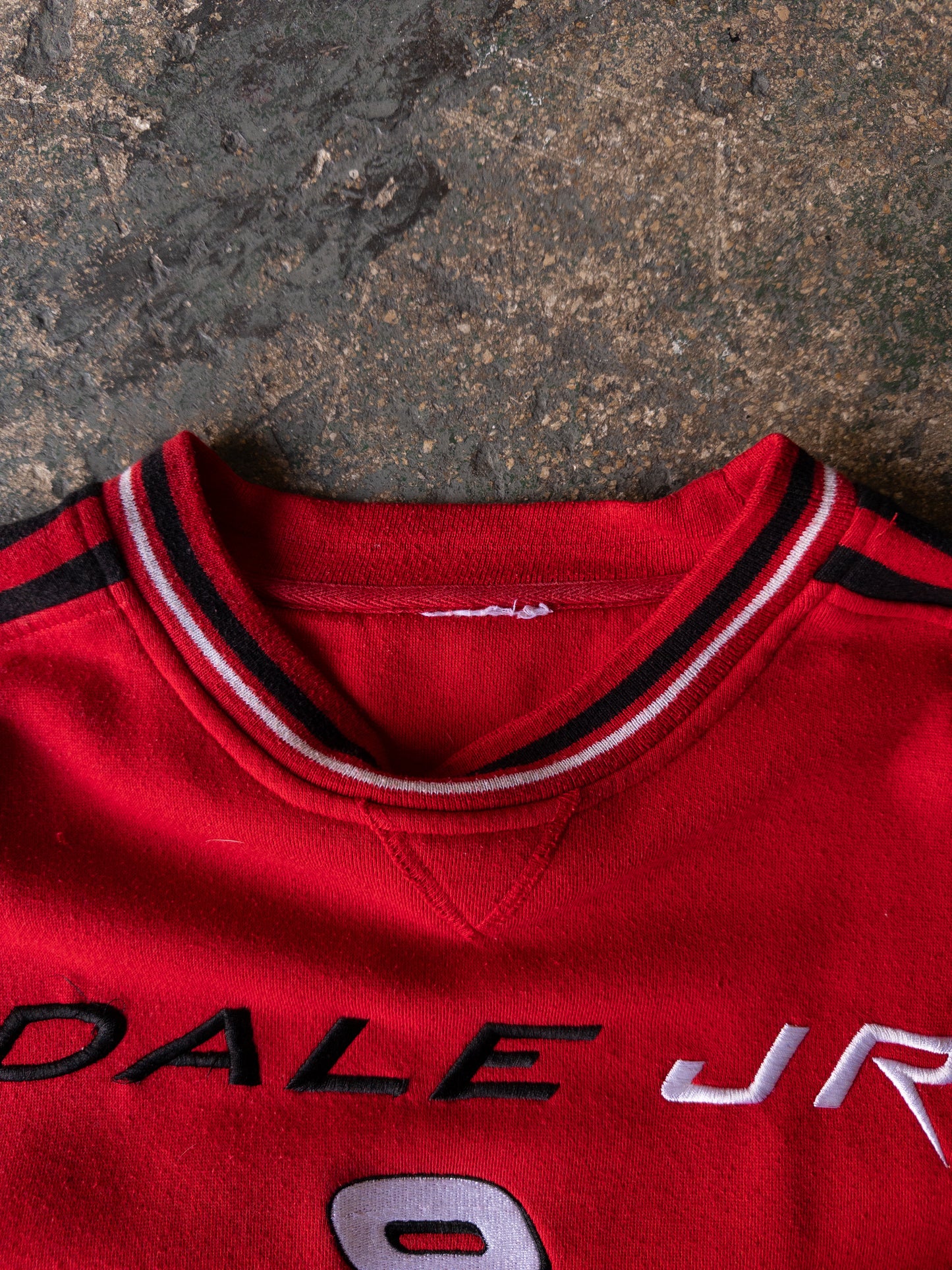 Vintage 2000s Dale Earnhardt Jr. Striped Crewneck - XXL