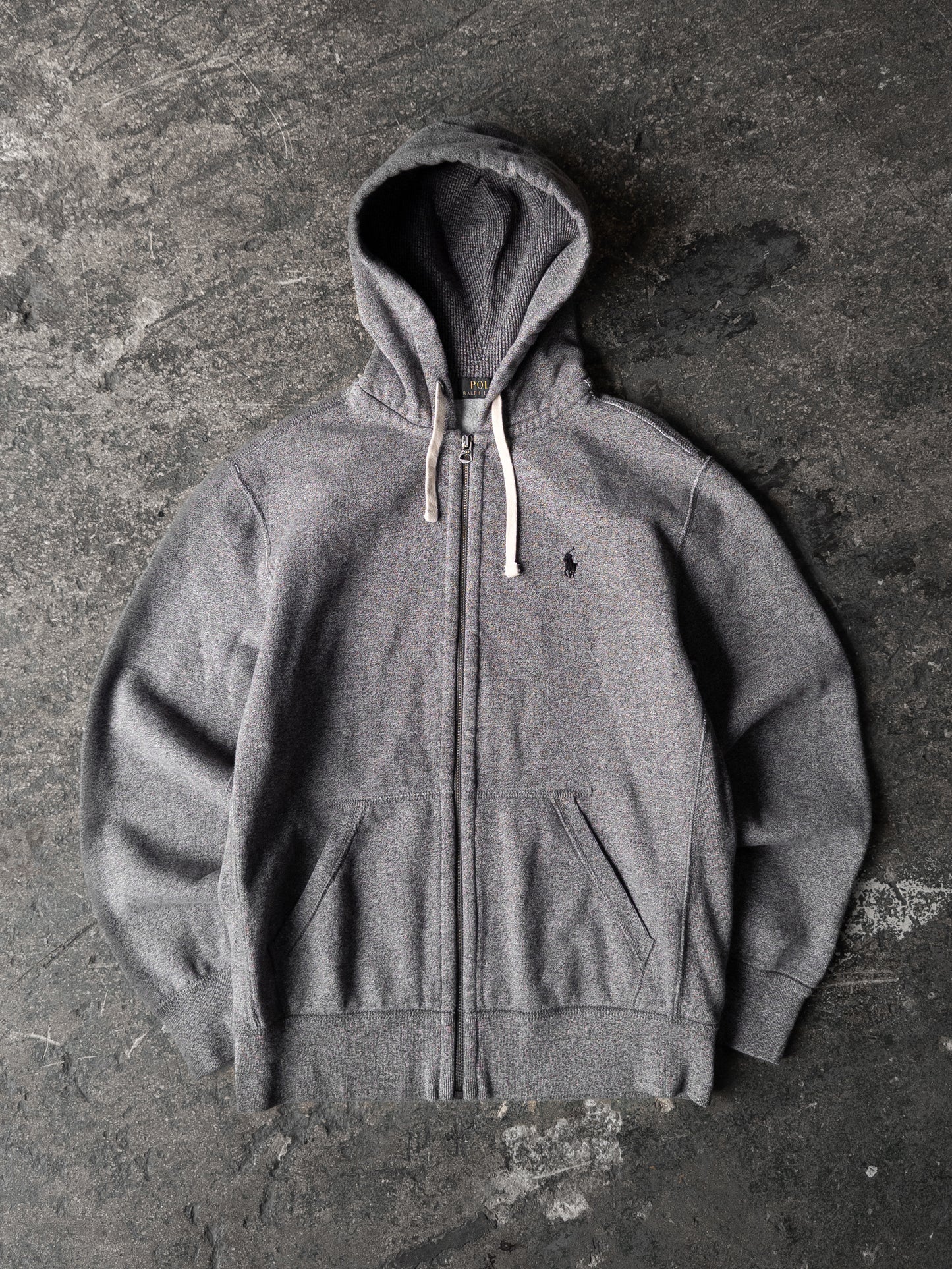 Polo Ralph Lauren Gray Zip Up Hoodie - Medium