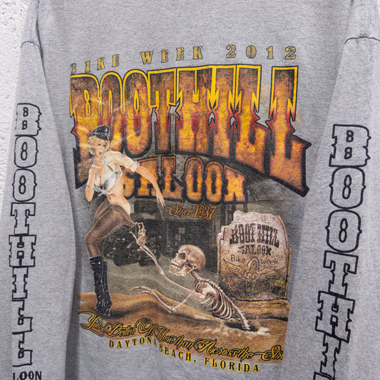 Boot Hill Saloon Long Sleeve Biker Tee - XL