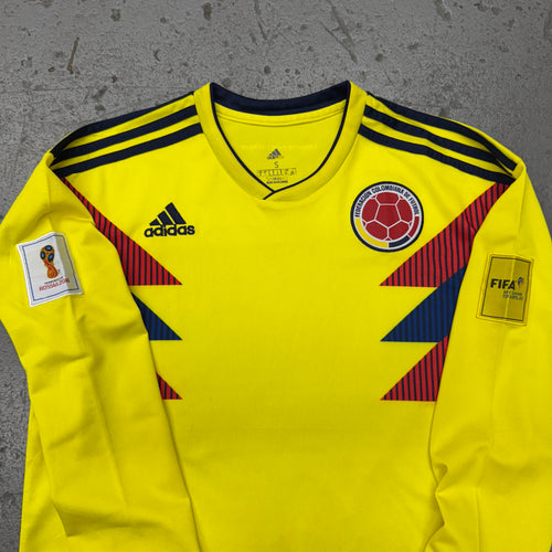 Adidas Colombia Soccer 2017 Long Sleeve Jersey - Small