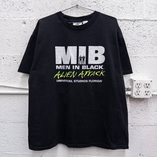 Vintage 2000s Men In Black Alien Attach Universal Studios Tee - XL