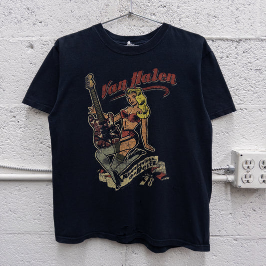 Vintage 2000s Van Halen World Tour Distressed Tee - M