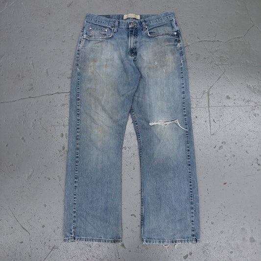 Vintage 2000s Wrangler Boot Cut Distressed Mens Jeans - 33x32
