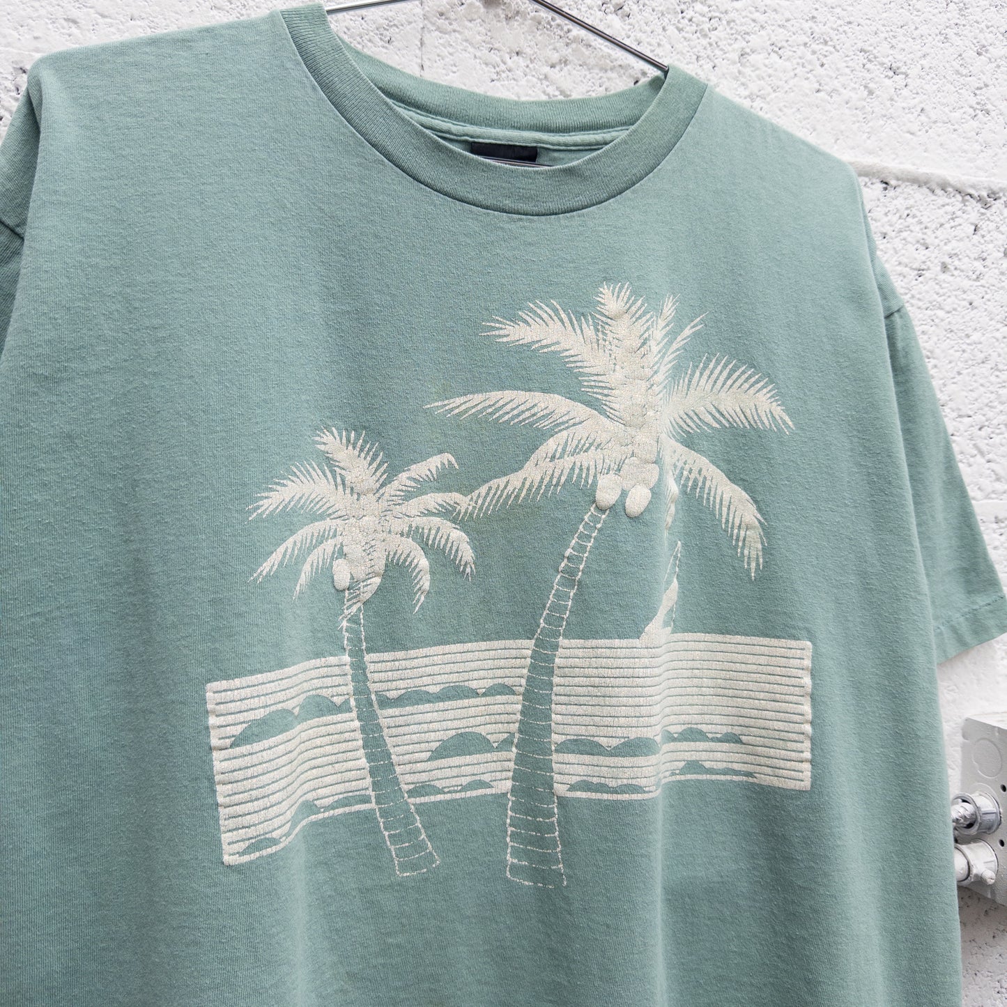 Vintage 90s Palm Trees Boxy Fit Tee - XL
