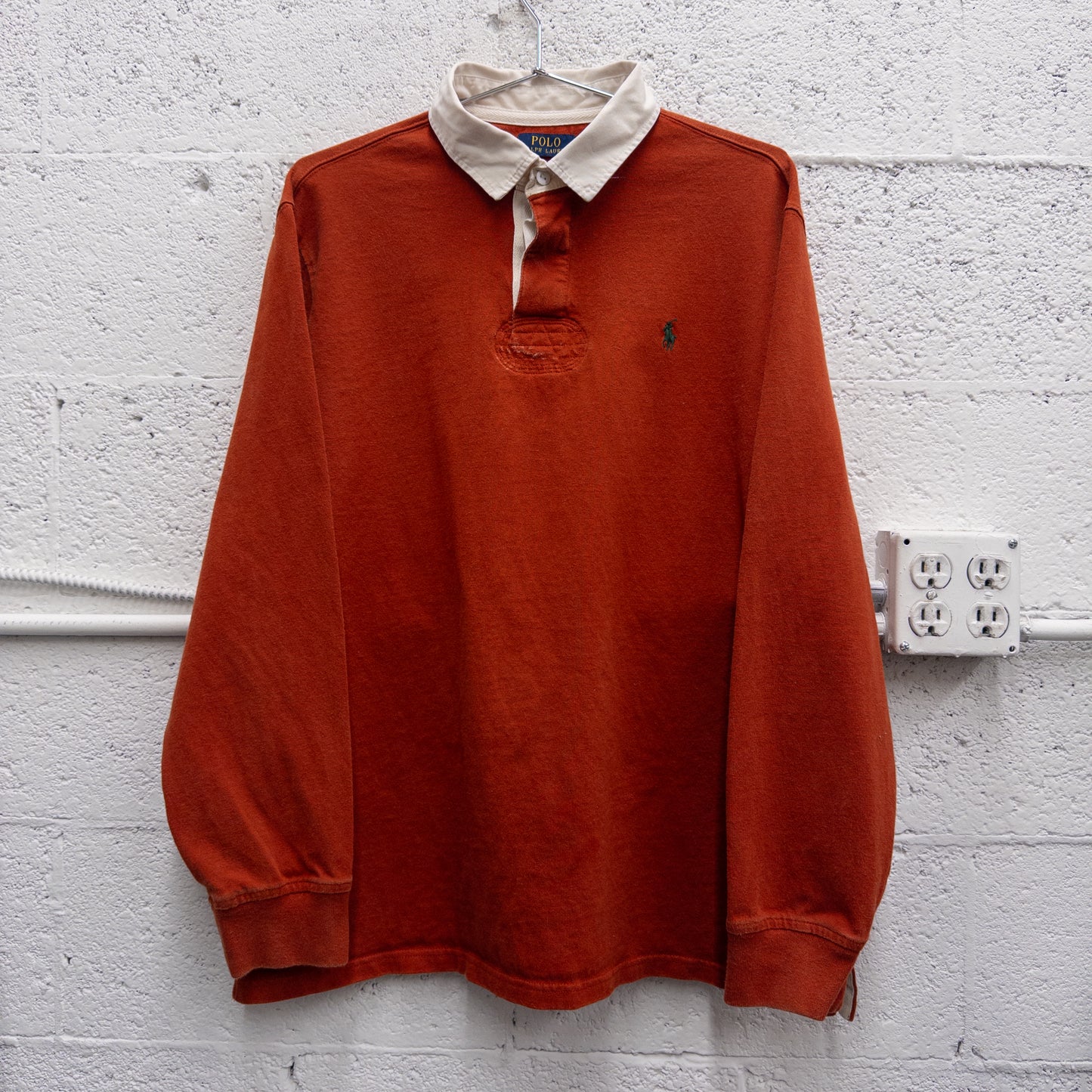 Polo Ralph Lauren Orange Long Sleeve Polo Shirt - XL
