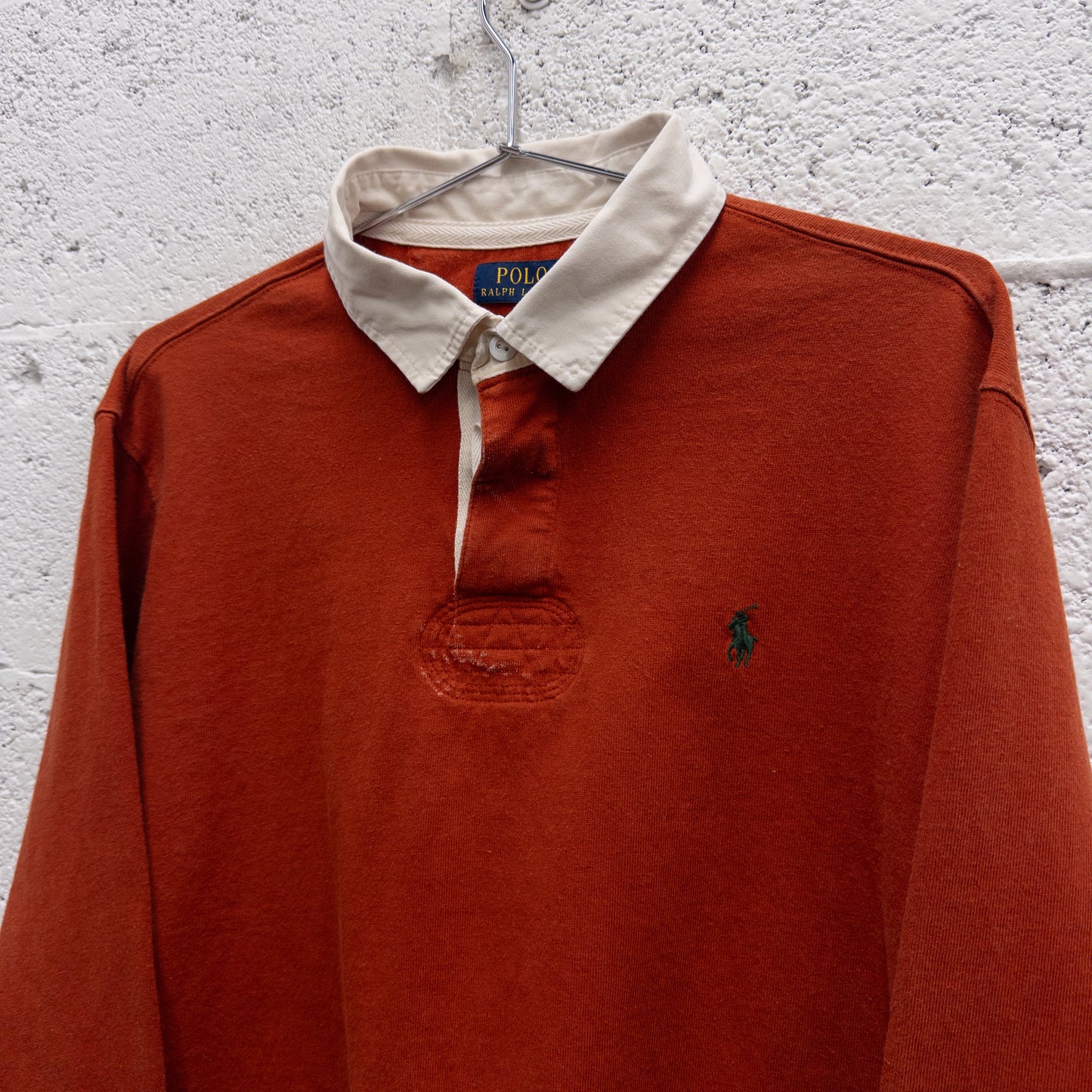 Polo Ralph Lauren Orange Long Sleeve Polo Shirt - XL