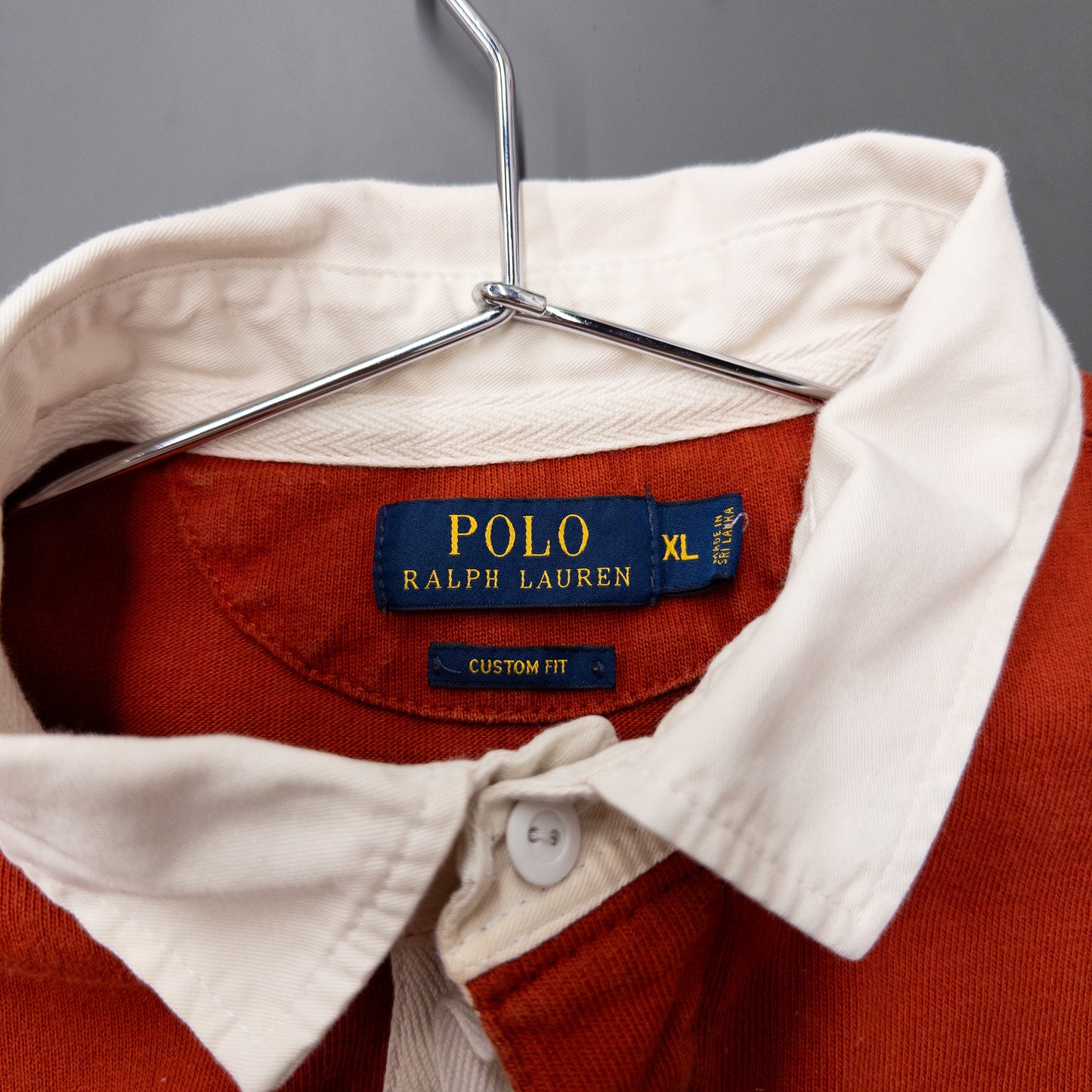 Polo Ralph Lauren Orange Long Sleeve Polo Shirt - XL